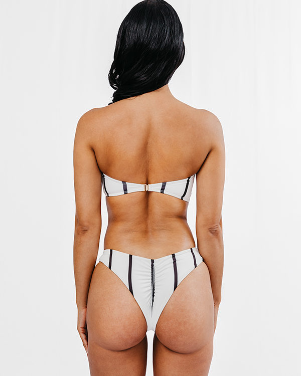 MORENA - Bandeau Bikini Top Schwarz&Weiß